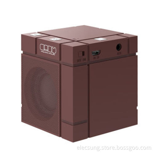 Mini Mondrian Bluetooth Speaker with Multiple Colors, Aux Line-in, Ideal for Gift Promotional
